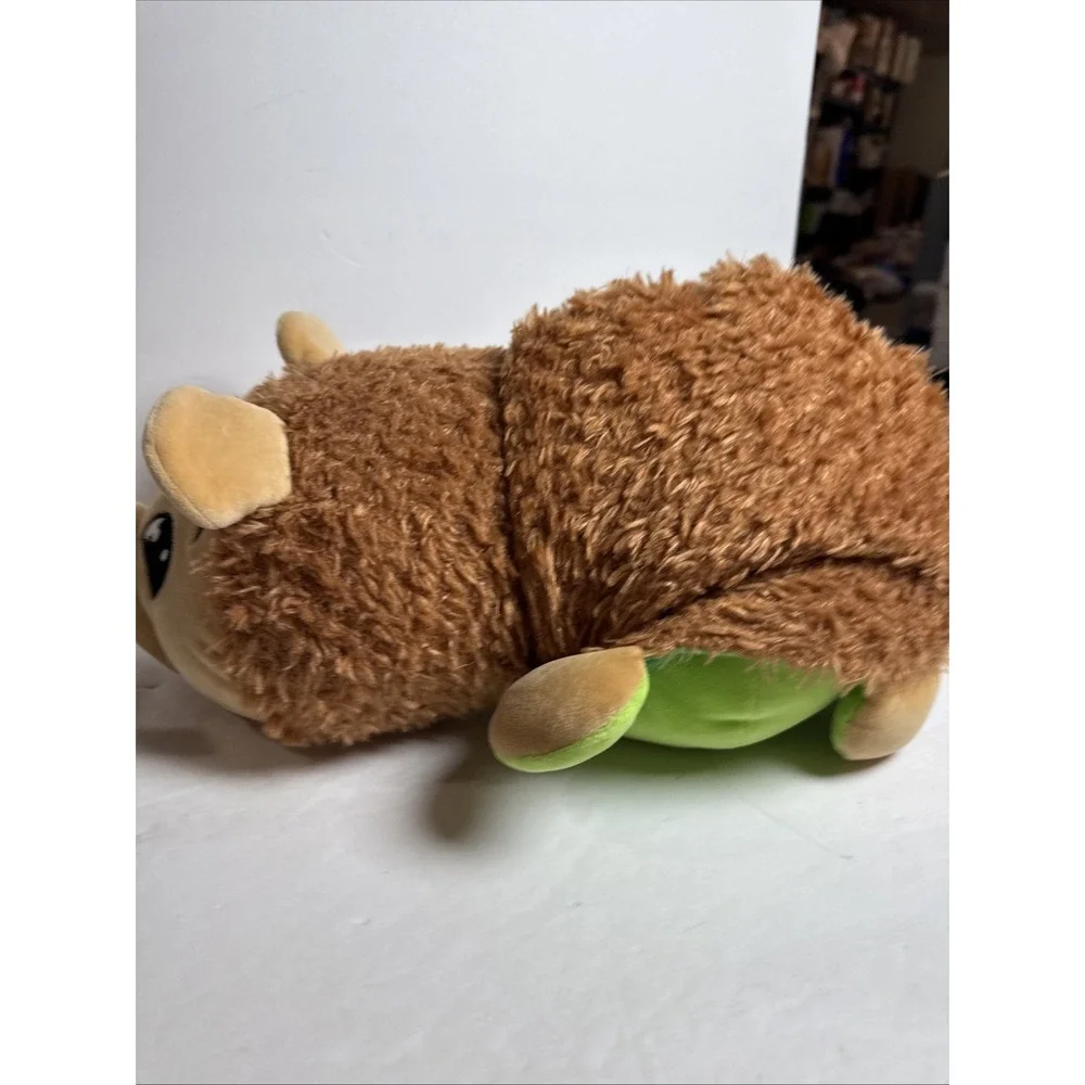 Flip A Zoo Stuffed Animal‎ Turtle Hedgehog Brown Green Plush 18